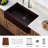 Karran Quartz 34'' X 21-1/4'' Single Bowl Farmhouse Apron Front Workstation Kitchen Sink-72385303