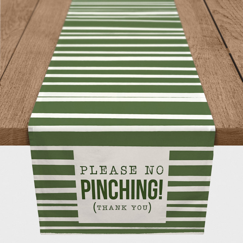 Please No Pinching Stripes Table Runner, 16" W x 90" L