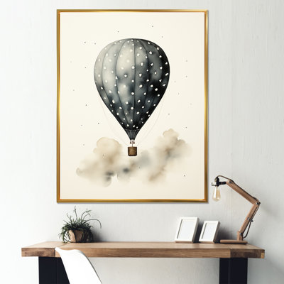 «Minimalist Représentation A Hot Air Balloon Sky Magic I», reproduction d'art sur toile
