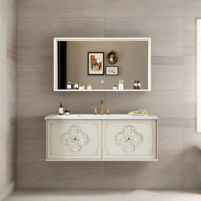 French light luxury style bathroom cabinet