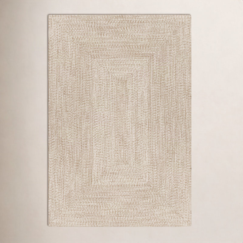 Tapis intérieur / extérieur beige Leroux, Rectangle de 6 pi x 9 pi