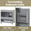Meuble-lavabo 30 po avec lavabo, une porte avec tablette et trois tiroirs, porte à fermeture en douceur, gris-936591649