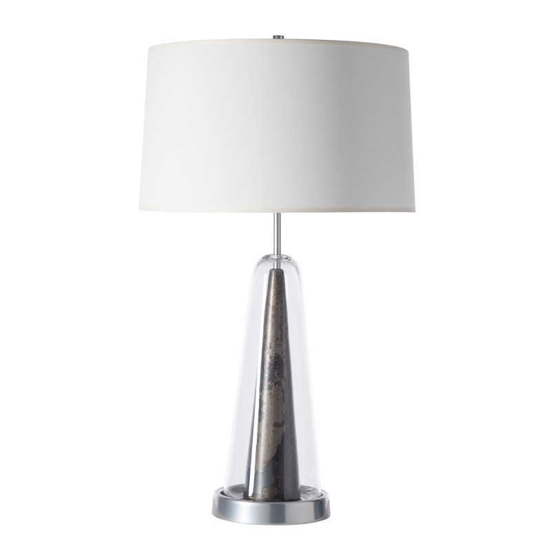 Spire Table Lamp, White, White