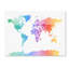 « aquarelle map of the world » par michael tompsett, impression sur toile tendue-15722323