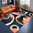 Modern Abstract Orange Mat - Soft Polyester Mat With Non-Slip Rubber Backing, Machine Washable Large Area Mat For Living Room, Bedroom, Hallway, Cafe - Contemporary Floor Mat For Home & Commercial Spaces, Durable Easy-Clean Indoor/Outdoor Mat-978663220