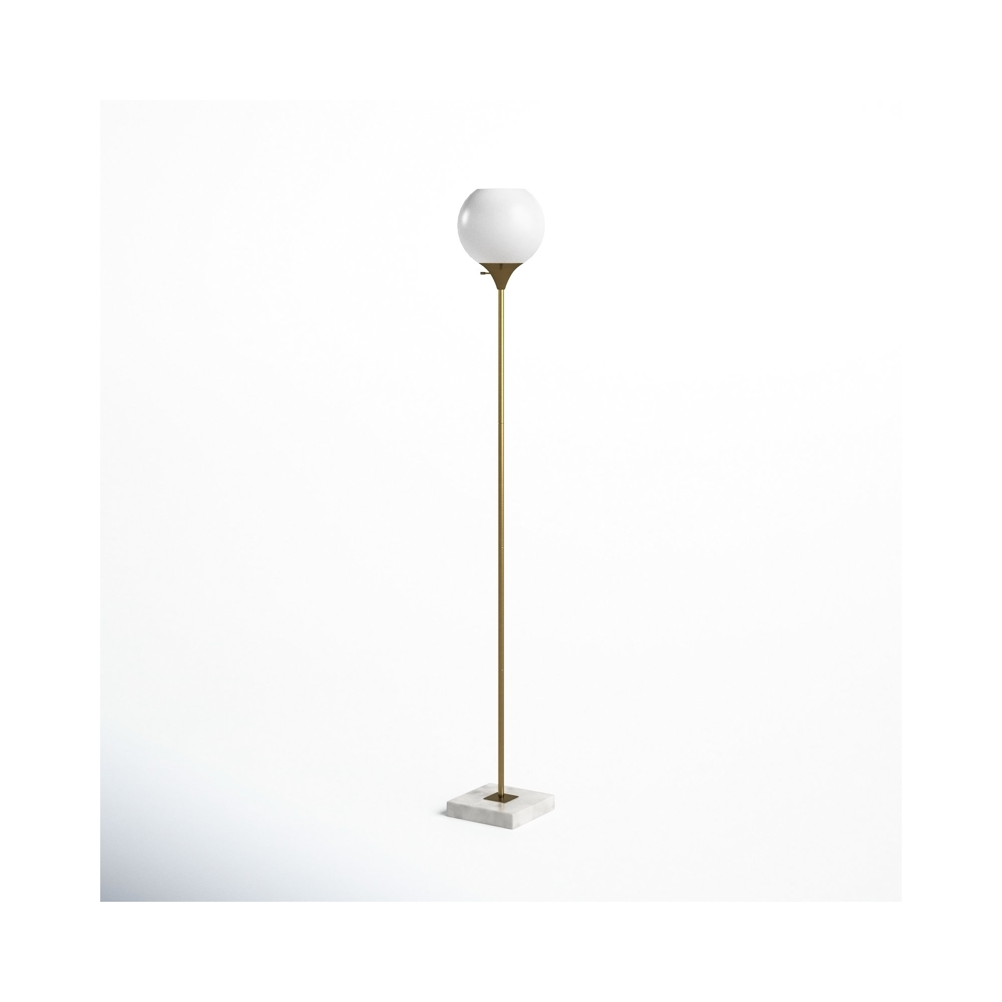 Reed 71'' Floor Lamp, Antique Brass