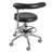 Moctar Backed Adjustable Height Active Stool with Footring and Wheels