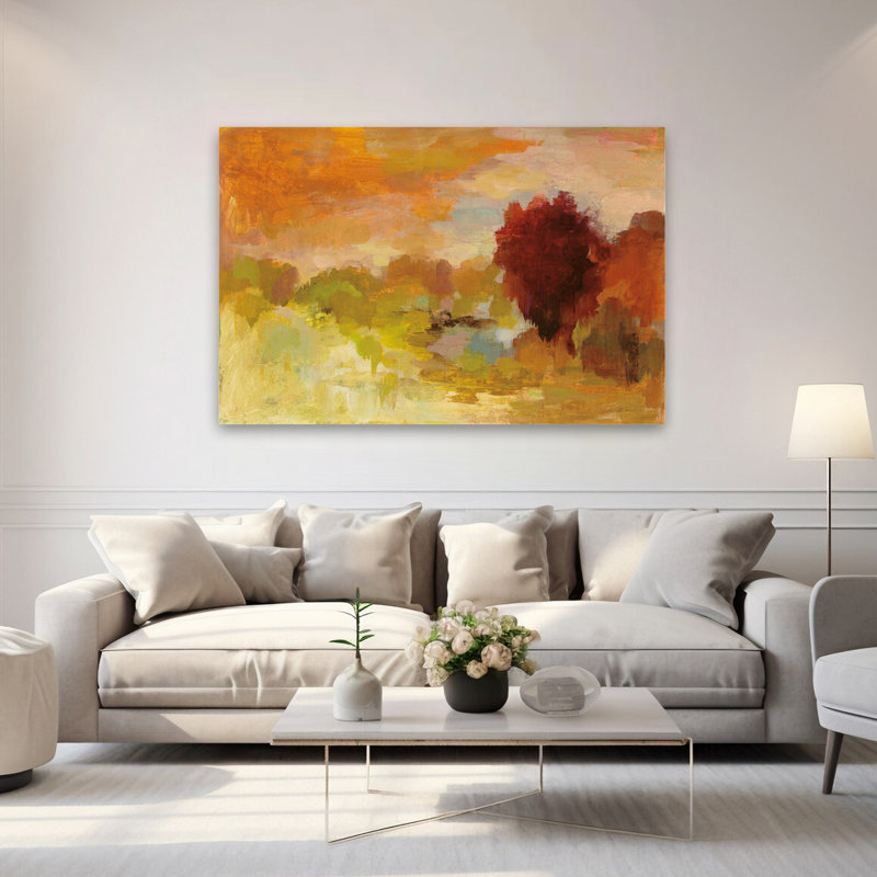 Gloire d'automne - Abstrait automne brun, H 60 po x l 40 po