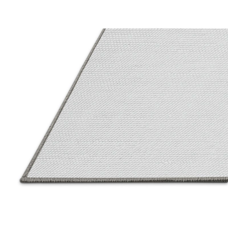 Tapis blanc en chenille tissé à la machine Adrianne, Rectangle 8 pi x 10 pi