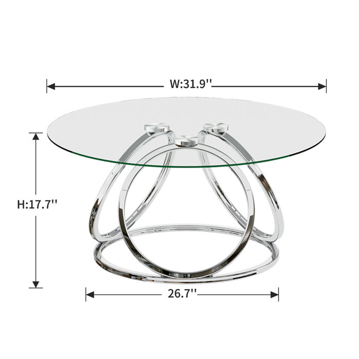 Willa Arlo Interiors Paloalto Glass Top Coffee Table & Reviews | Wayfair