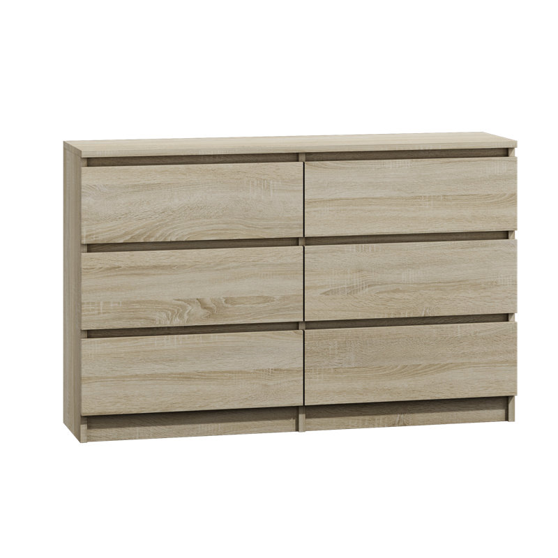 Olhouser 120 cm W Chest of 6 Drawers, Beige
