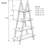 Solid Bamboo Wood Oxford "A" Frame Ladder Display Bookshelf