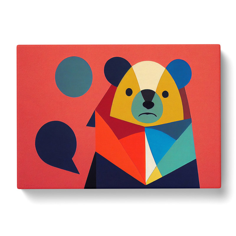 Teddy Bear Abstract Vol.3 - Wrapped Canvas, 40cm H x 60cm W x 3cm D