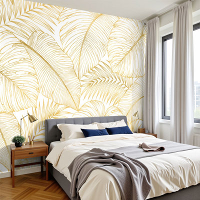 Papier peint adhésif auto-adhésif moderne pour la chambre à coucher L 69 po x l 96 po Peel and Stick