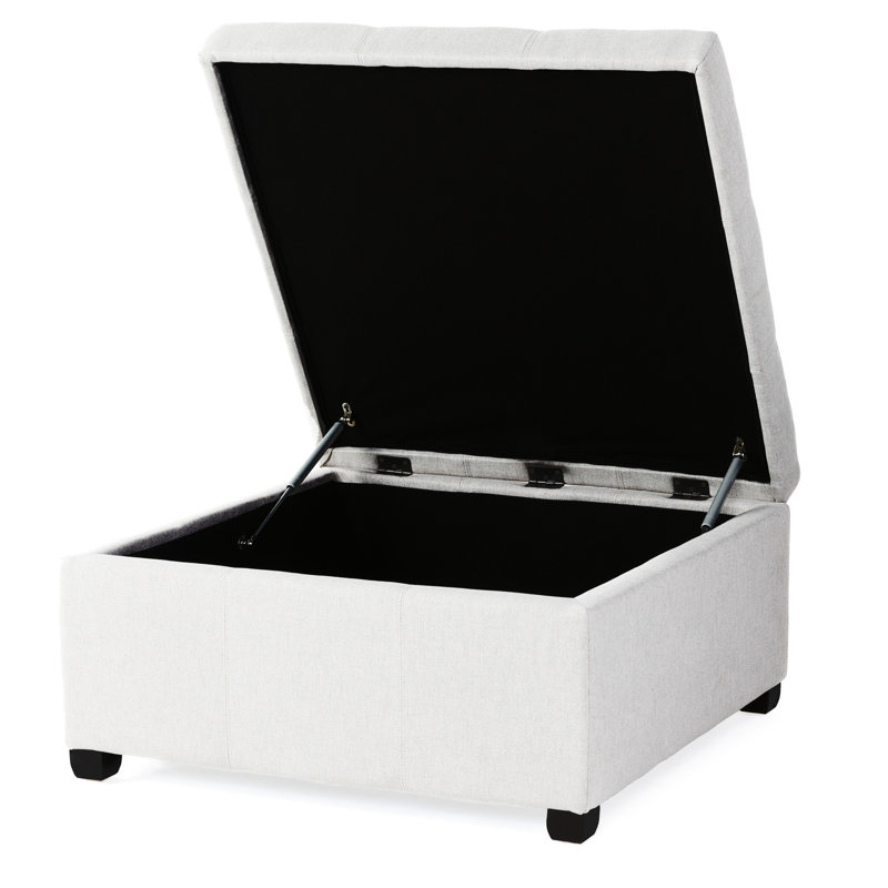 Rangement élégant avec motif gaufré fin et accent de tissu gris sarcelle