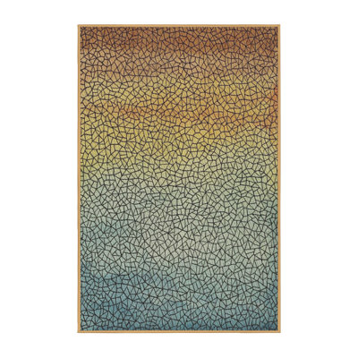 Tapis vert/jaune/brun à motifs Epichio