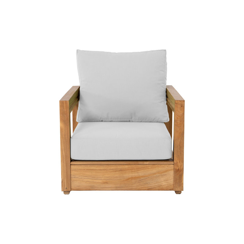 Chatsworth Outdoor Teak Lounge Chair, Natural