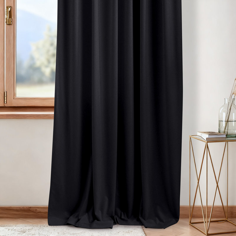 Black Velvet Curtains 84 inches Long, Bedroom Blackout Vintage Curtain Solid Heavy Matt Drapes/Window Treatments for Balcony Master Baby Boys Room (2 Panels, 52" Wide)