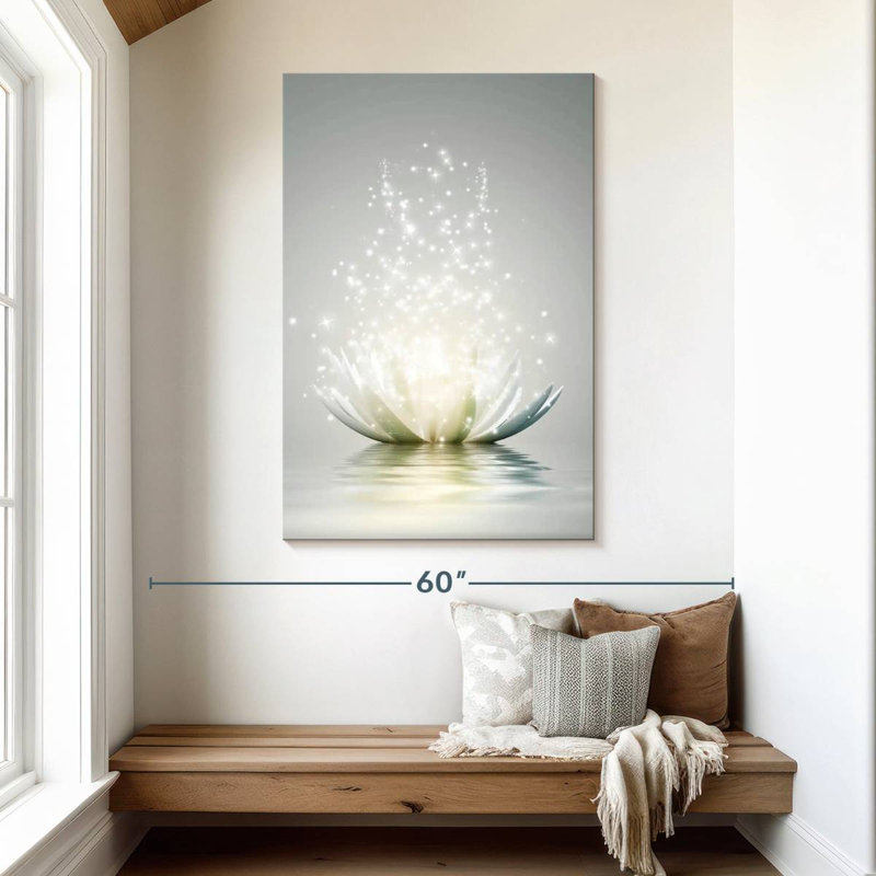 Lotus Sparkle Canvas Print, 32" H x 48" W x 1.25" D