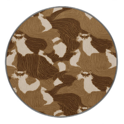 Washable Cornish Rex Cats Area Rug