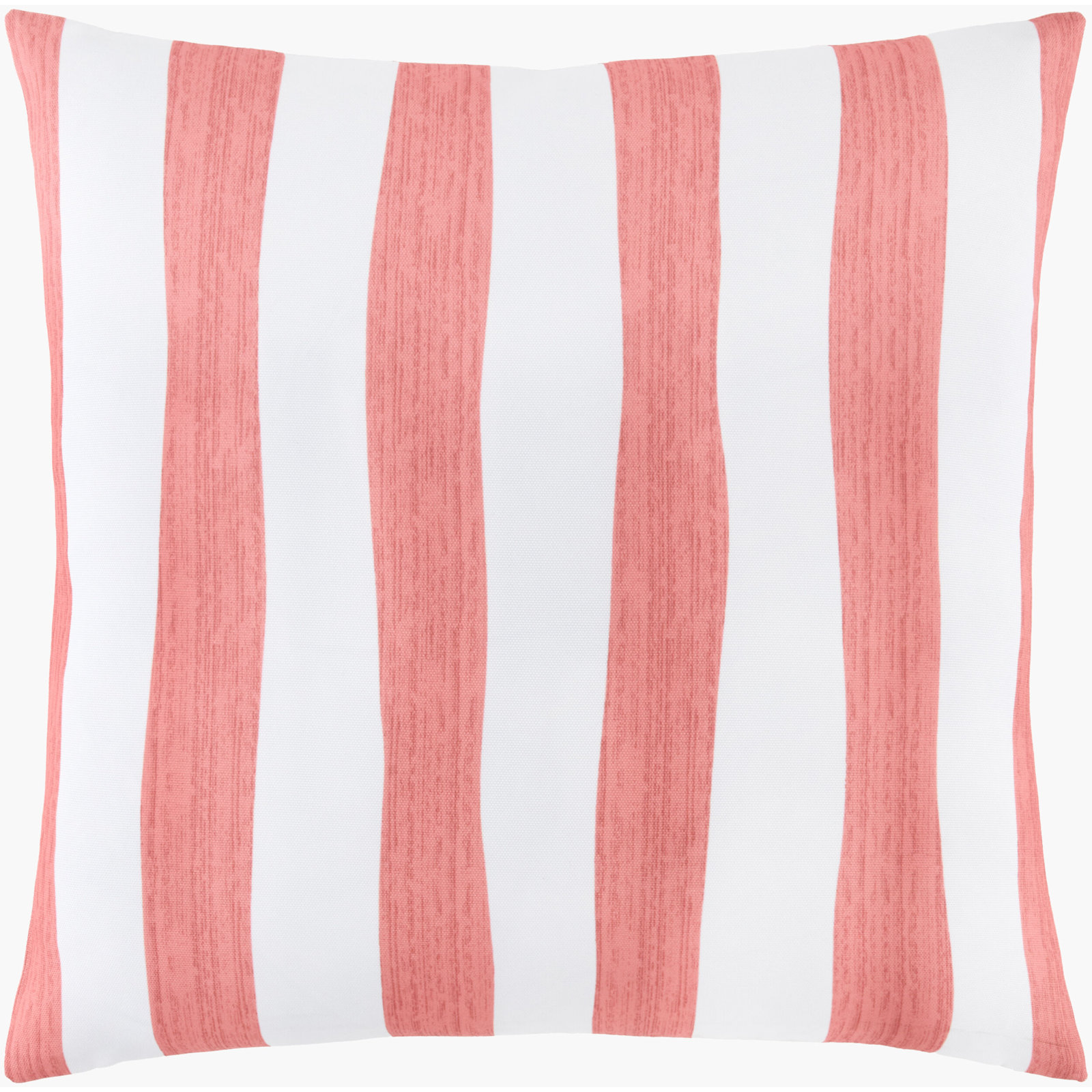 Laguna Striped Indoor/Outdoor Throw Pillow, Orange Striped, Square 20", Polyester