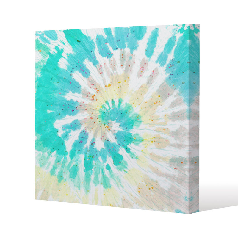 Tie dye pattern shibori print Slim Style Canvas Print, 15mm Slim Real wood., 90 cm H x 90 cm W