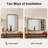 36'' x 24'' Leyburn Solid Natural Wood Modern Rectangular Pine Framed Wall Mounted Mirror For Bathroom&Bedroom-1381140556