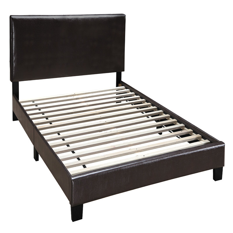 Upholstered Bed, Brown