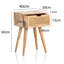 Alexaner 40cm W Solid Wood Bedside Table
