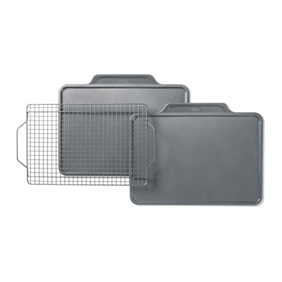 Pro-Release Non-Stick 3 Piece Cookie Sheet Set