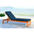 Faunce Outdoor Eucalyptus Solid Wood Single chaise with Cushions-1012308590-1012308497