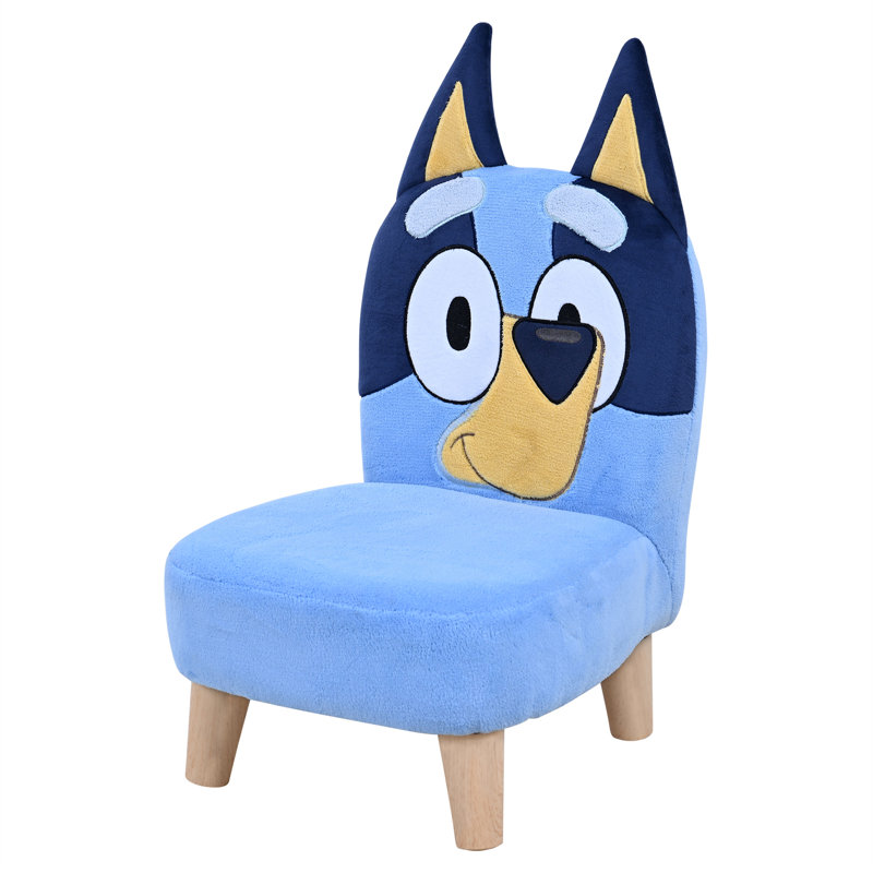 Bluey Plush Chair, Kids Upholstered Chair, Comfortable Kids Seat for Bedroom, Nursery & Playroom, Soft Fabric, Sturdy Build