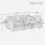 Canapé modulaire moderne avec repose-pieds mobile, accoudoirs de rangement et ports USB-2057480217