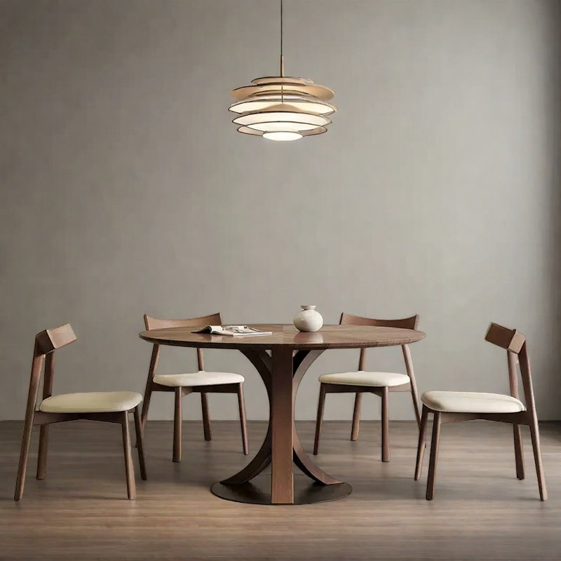Table et chaise de salle à manger simple de style médiéval, H 29,5 po x L 47,2 po x l 47,2 po