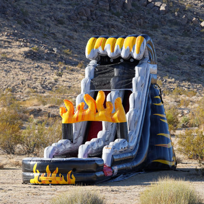 JumpOrange 19 FT Flame Commercial Grade Water Slide with Pool (with Blower)