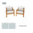 Acacia Wood Patio Chair With Cushions (Set Of 2)