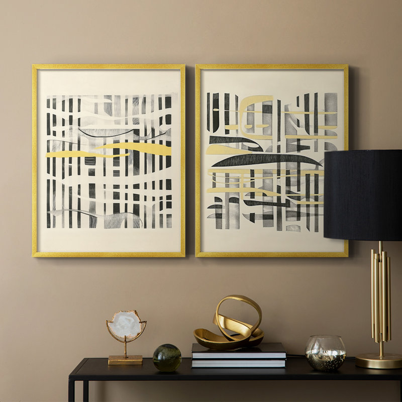 ABSTRACT Series cmxxxi - reproduction encadrée de qualité supérieure - prête à être accrochée - aucun clou requis - aucun clou requis