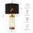 26" H Crystal-Style Table Lamps with USB Ports