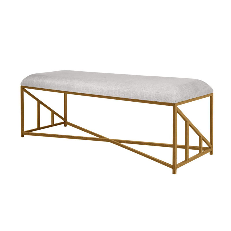 Athens Upholstered Bench, Dove Gray