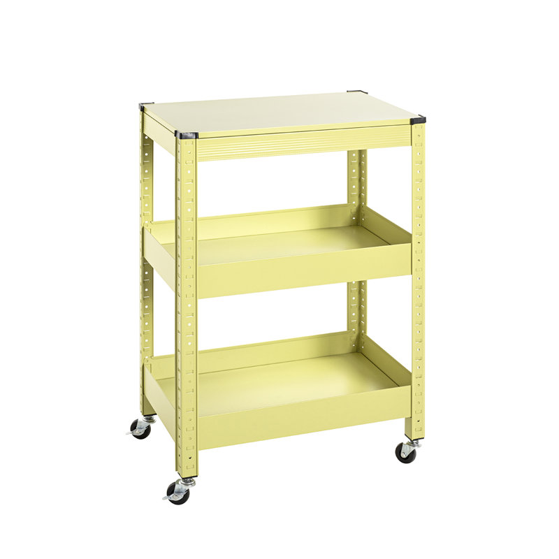Serving Trolley with 3 shelves, 50 x 75 x 32 cm, Green