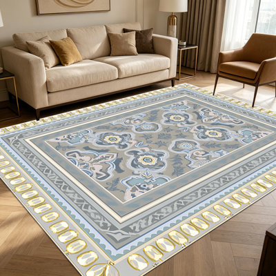 Tapis décoratifs à motif géométrique bohémien vintage de 1 pièce pour le salon, doux et confortable, convenant à toutes les saisons, facile à entretenir, lavable à la machine, tapis de ferme sous la table convenant à la table à manger, à la chambre à coucher, au vestibule,