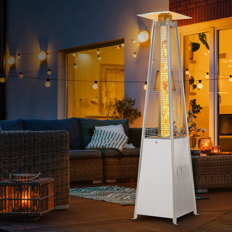 Propane Standing Patio Heater, Silver