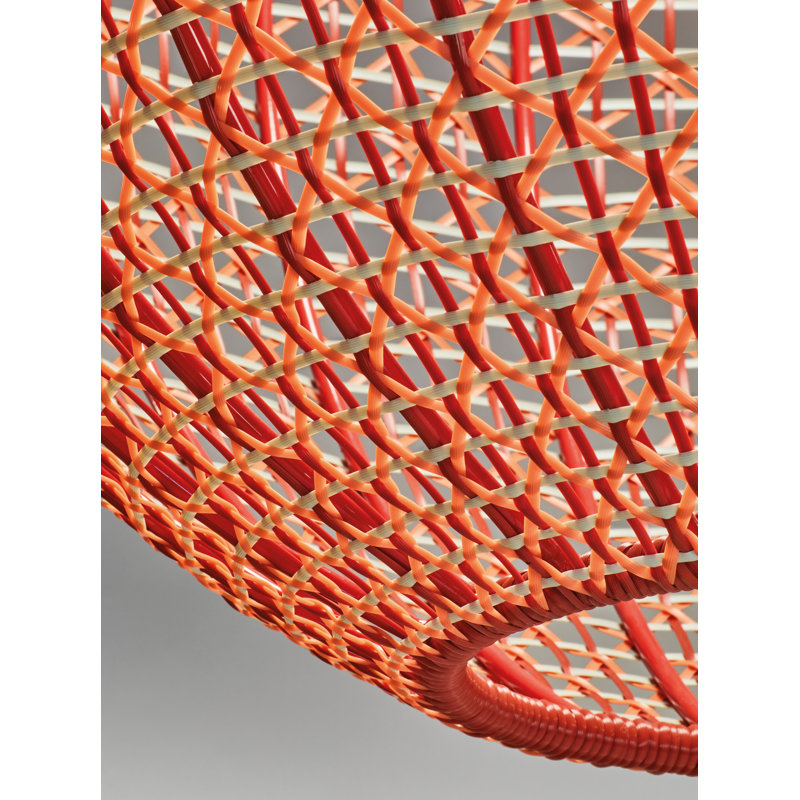 Luminaire suspendu sphère 1 lumière DEL Nans, Rouge