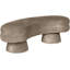 Banc rembourré en velours taupe Zenna-1821666956