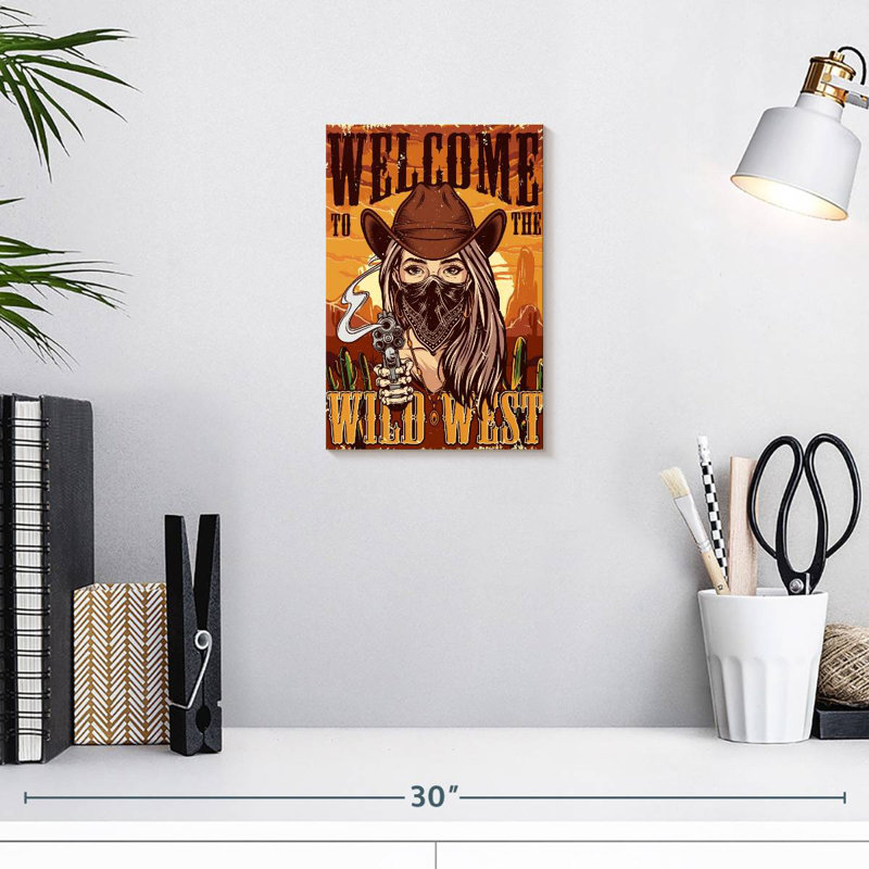 Wild West Welcome, H 12 po x l 8 po