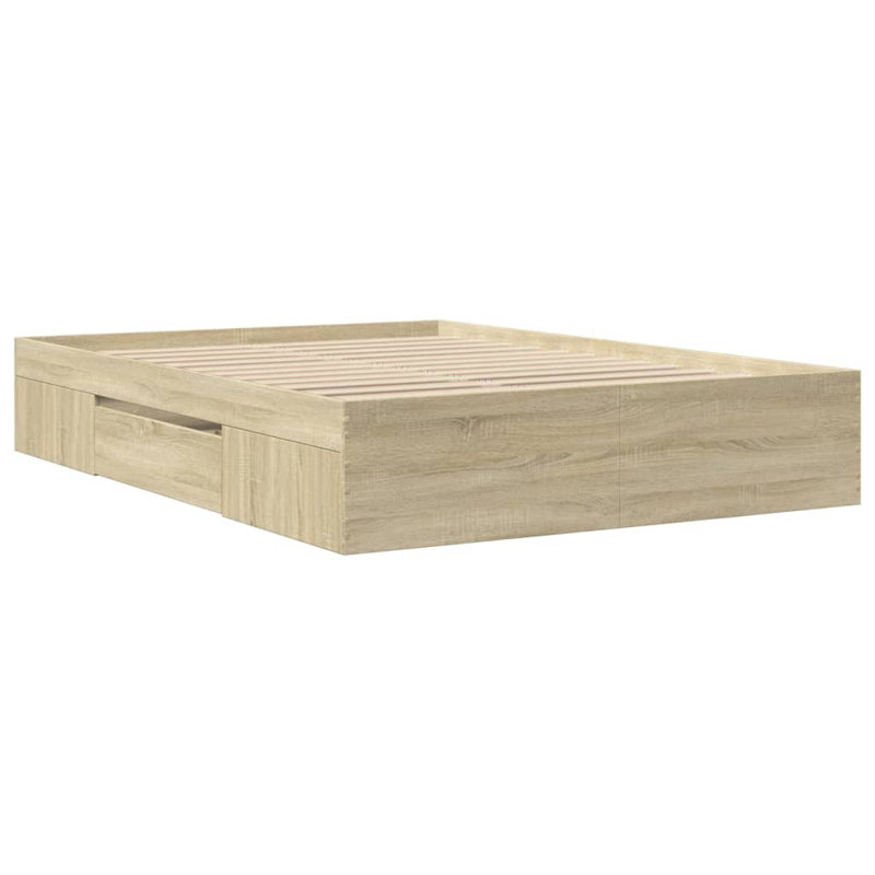 Storage Bed, Sonoma Oak, 140 x 190cm