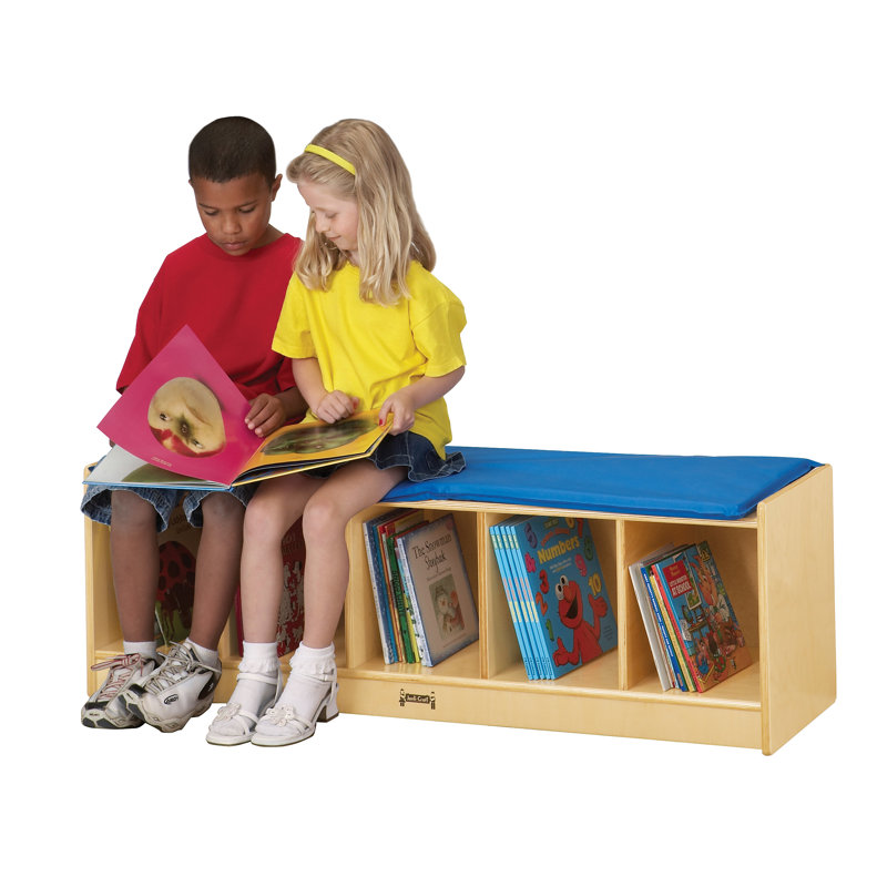 Casier de banc à 5 sections Jonti-Craft®, Bleu