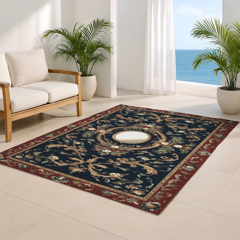 Tapis noir français intérieur et extérieur, Rectangle 4pi x 6 pi