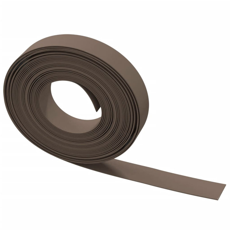 Avais Polyethylene Plastic Lawn Edging, 10cm H x 1000cm W x 0.2cm D, Brown