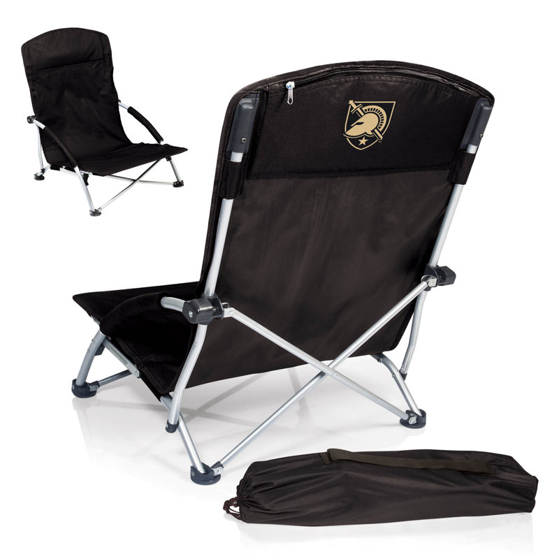 NCAA Folding Beach Chair, Black, U.S Military Academy